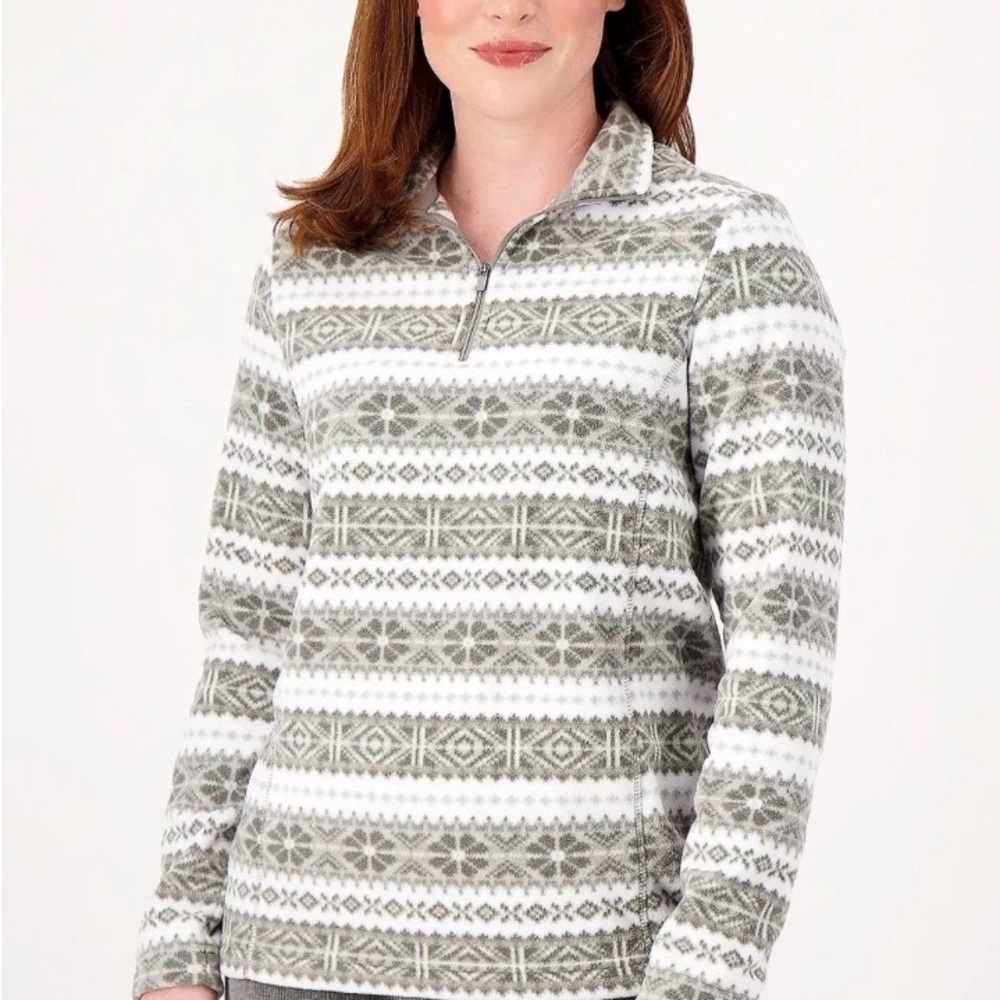 Lands End Fleece 1/4 Zip Pullover Size Medium 10/12 Like New